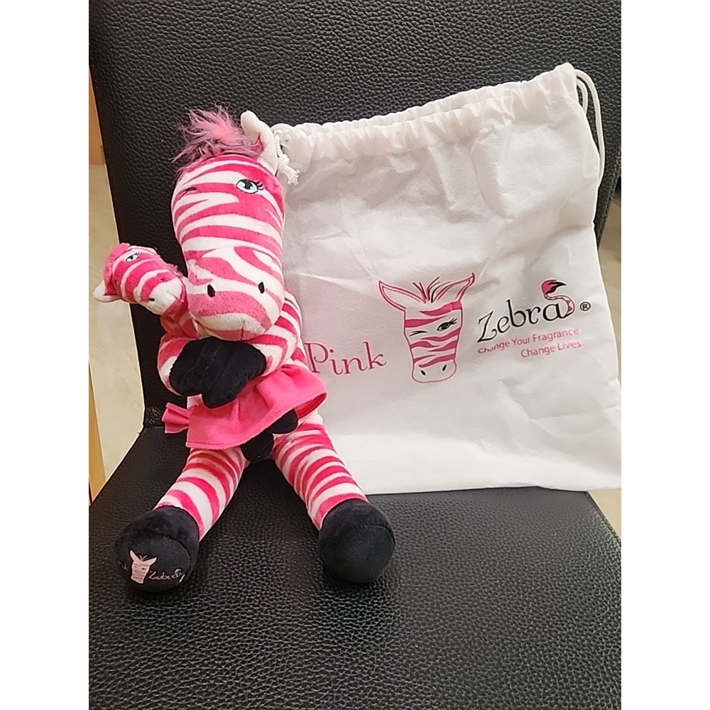 Pink Zebra Sprinkles Paisley Mommy & Me Plush - NEW‎ With Bag!